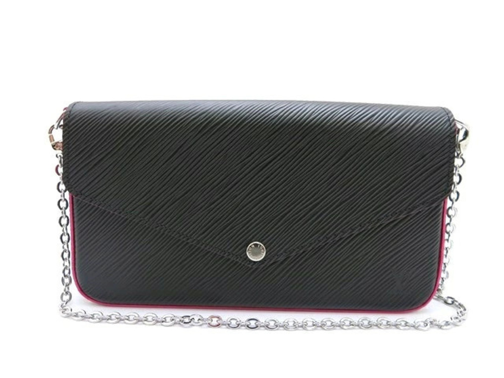 LOUIS VUITTON Chain Shoulder Bag Pochette Felicie Epi